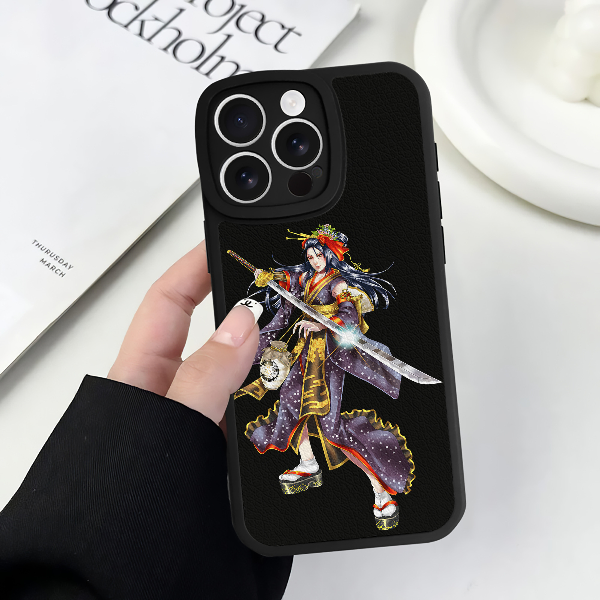 （画像用） 刀剣乱舞 Touken Ranbu 【iPhone 16シリーズ対応】シリコンスマホケース（レザー調） 材質：シリコン